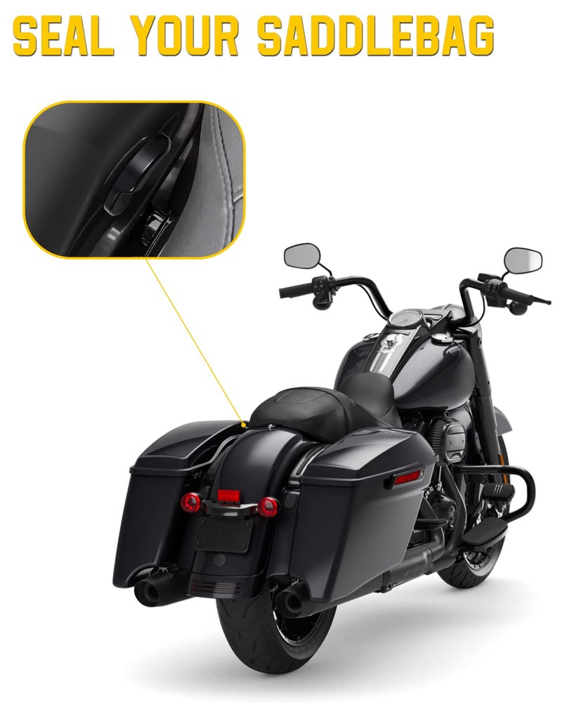 ANONEMOTO Black Saddlebag Latches Kit  Saddlebag Lifters Compatible for Harley Touring 2014-2024 Street Glide Electra Glide Road King with Hard Bag Aluminum Saddle Bag Latch Handle for Motorcycle - Image 4
